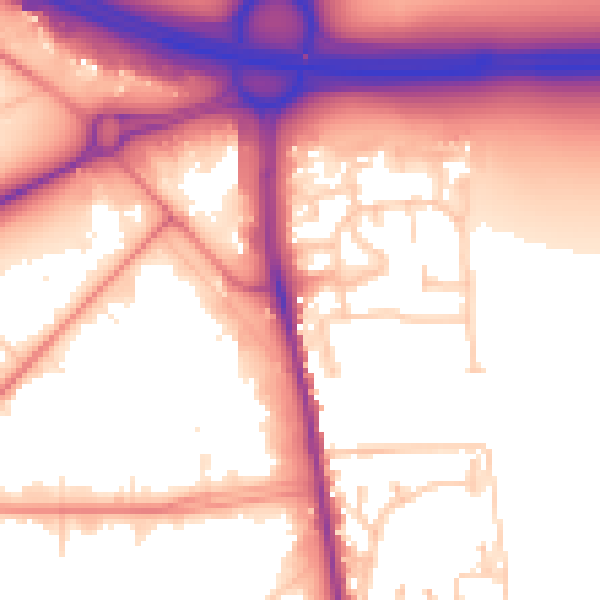 Daytime road noise heatmap for CA3 0BL