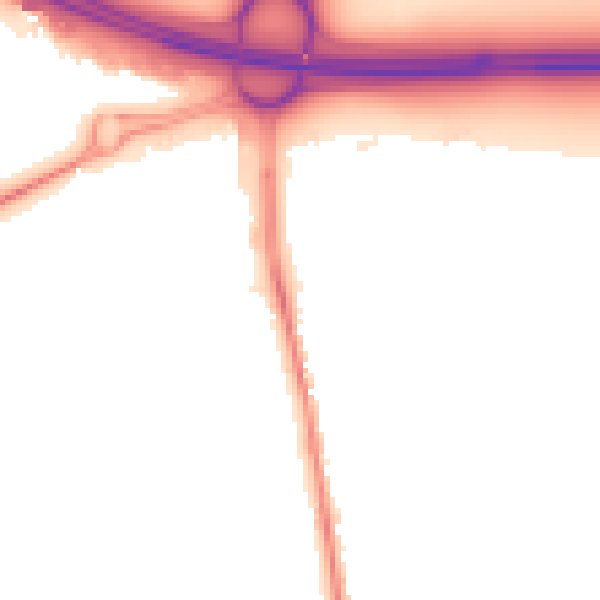 Night-time road noise heatmap for CA3 0BL