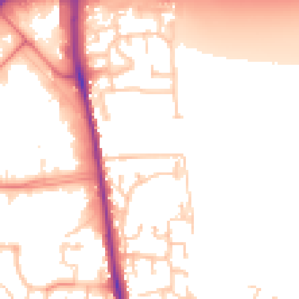 Daytime road noise heatmap for CA3 0BT