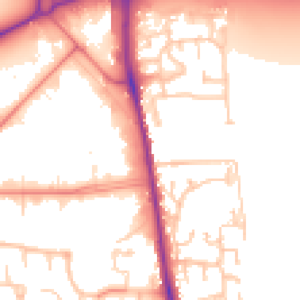 Daytime road noise heatmap for CA3 0BW
