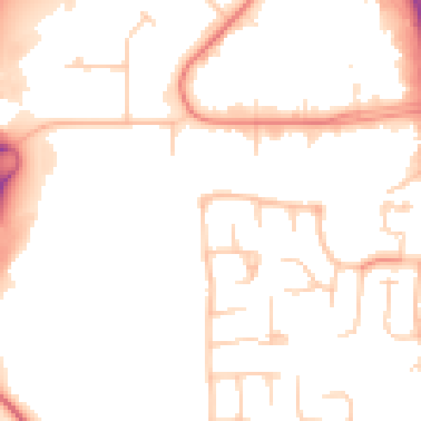 Daytime road noise heatmap for CA3 0DH
