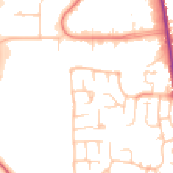 Daytime road noise heatmap for CA3 0DX