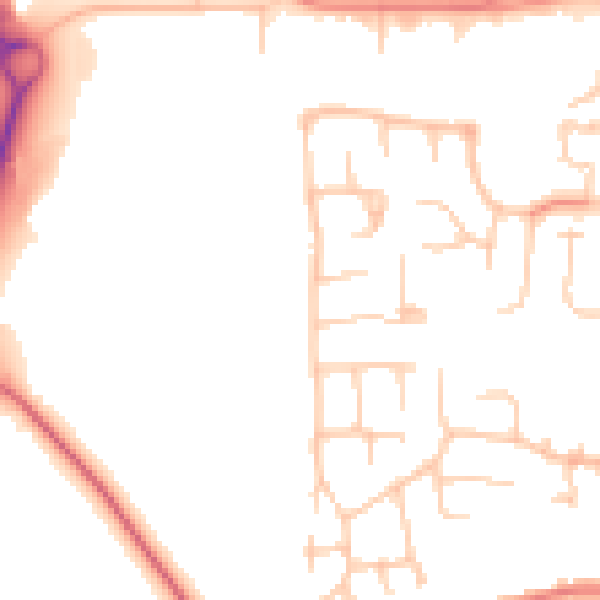 Daytime road noise heatmap for CA3 0EA