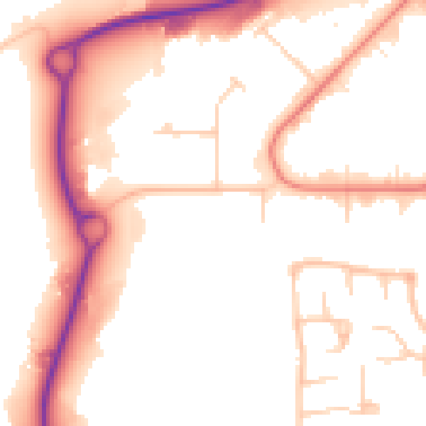 Daytime road noise heatmap for CA3 0EH