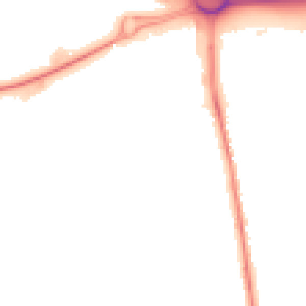 Night-time road noise heatmap for CA3 0EU
