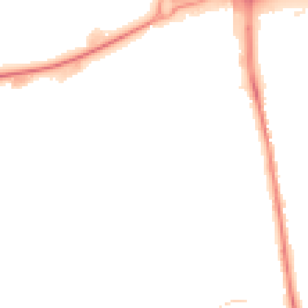 Night-time road noise heatmap for CA3 0EX