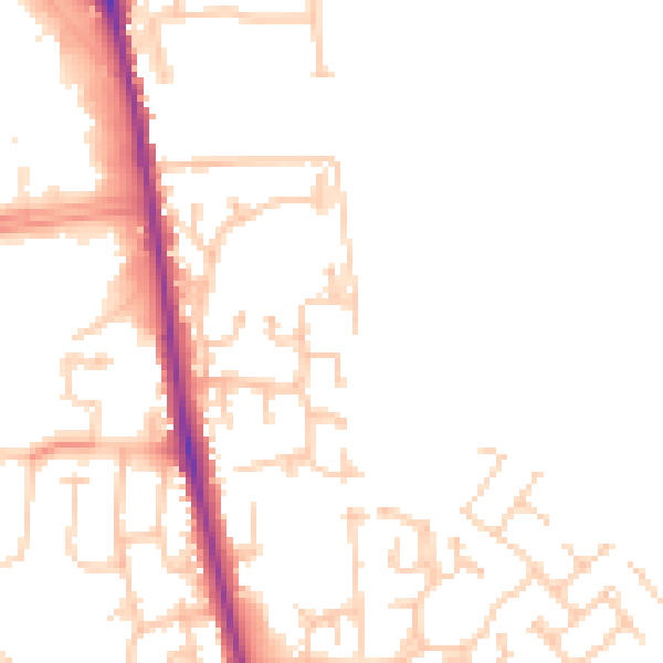 Daytime road noise heatmap for CA3 0FD