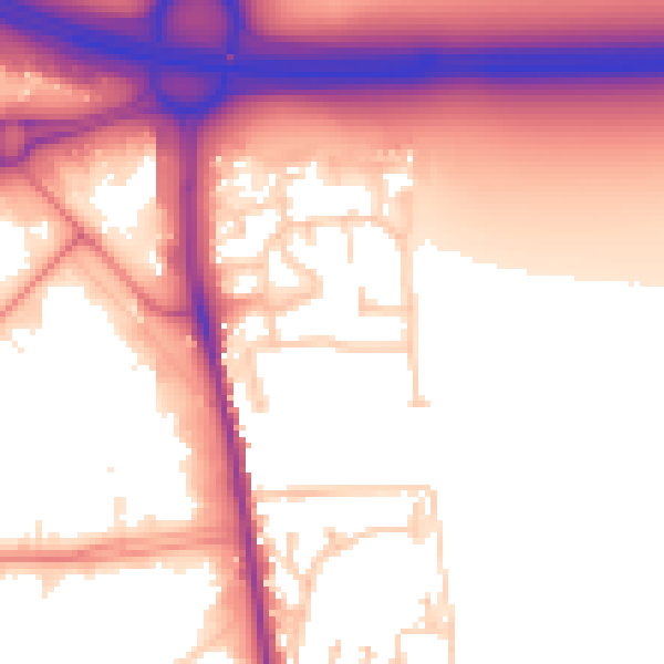 Daytime road noise heatmap for CA3 0FT