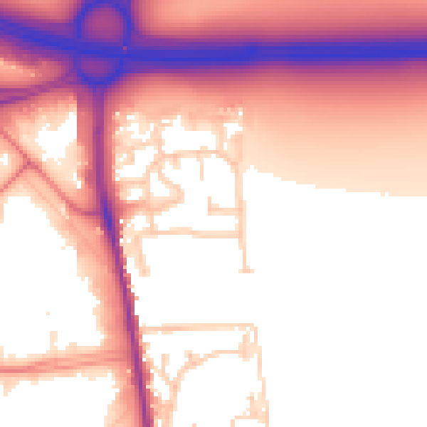 Daytime road noise heatmap for CA3 0GY
