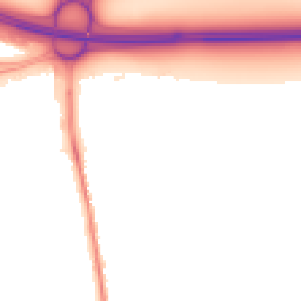Night-time road noise heatmap for CA3 0GY