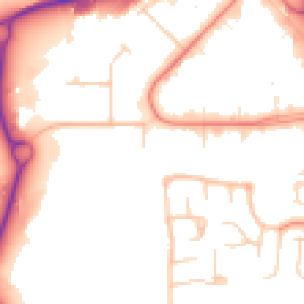 Daytime road noise heatmap for CA3 0HD