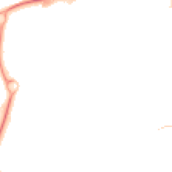 Night-time road noise heatmap for CA3 0HD