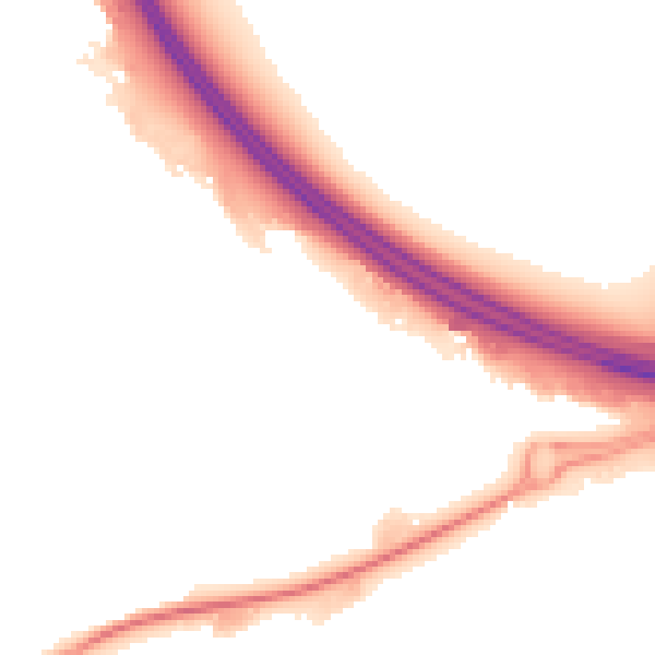 Night-time road noise heatmap for CA3 0JG