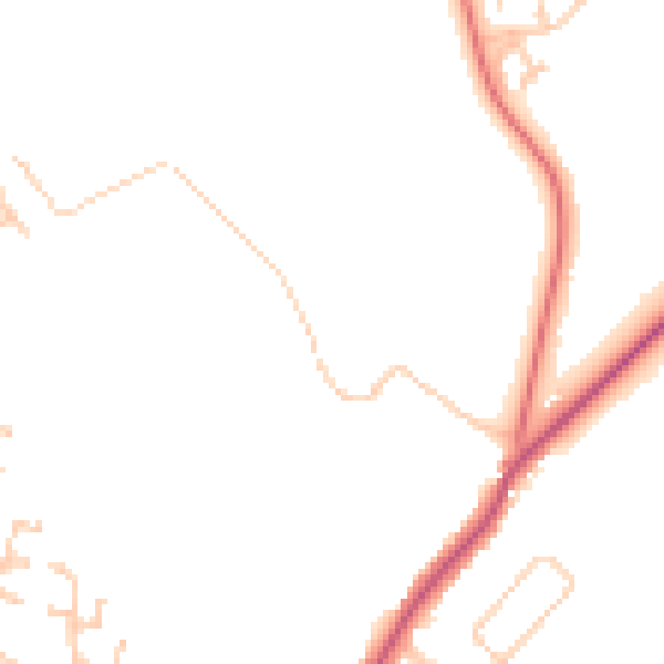 Daytime road noise heatmap for CA3 0JP