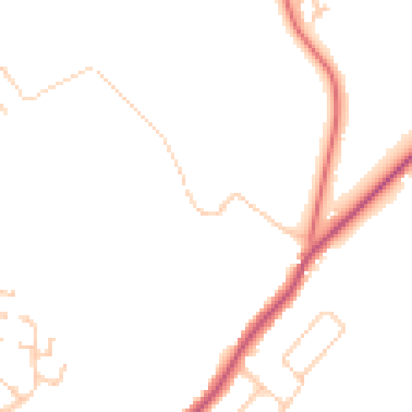 Daytime road noise heatmap for CA3 0JS