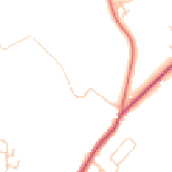 Daytime road noise heatmap for CA3 0JX
