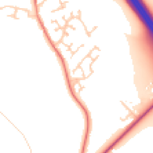 Daytime road noise heatmap for CA3 0LS