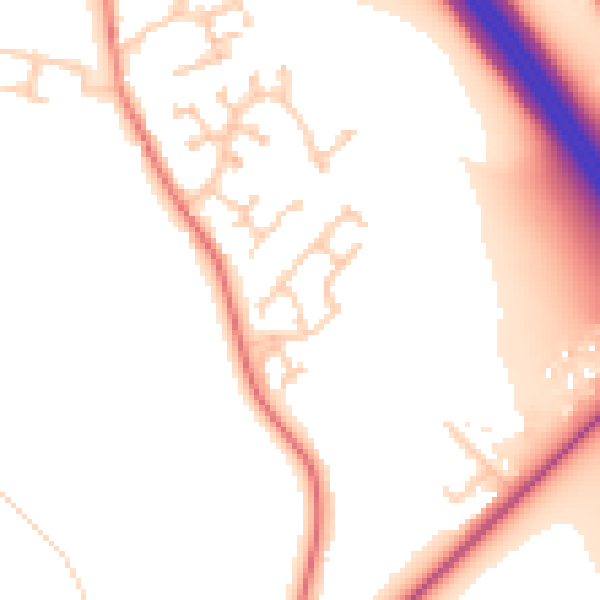 Daytime road noise heatmap for CA3 0LT