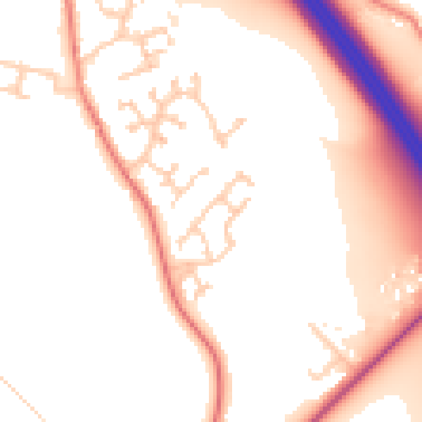 Daytime road noise heatmap for CA3 0LU