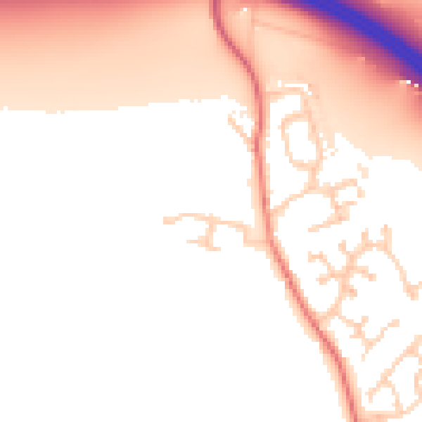 Daytime road noise heatmap for CA3 0LY