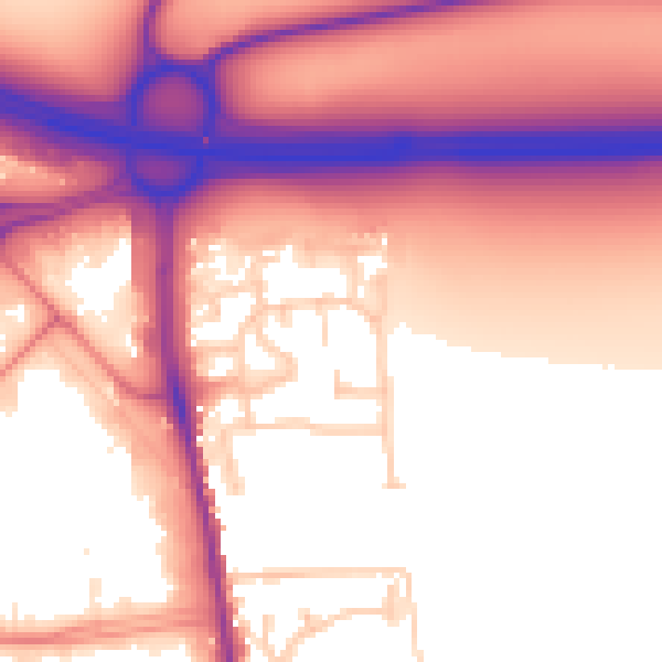 Daytime road noise heatmap for CA3 0ND