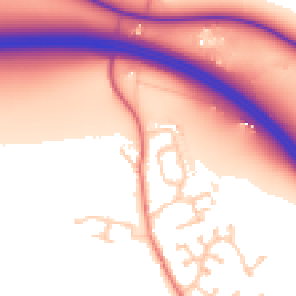 Daytime road noise heatmap for CA3 0NL