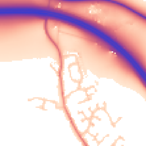 Daytime road noise heatmap for CA3 0NS