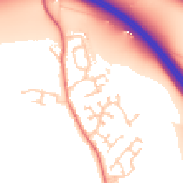 Daytime road noise heatmap for CA3 0NU