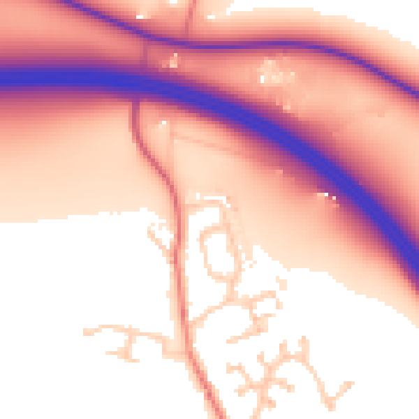 Daytime road noise heatmap for CA3 0NW