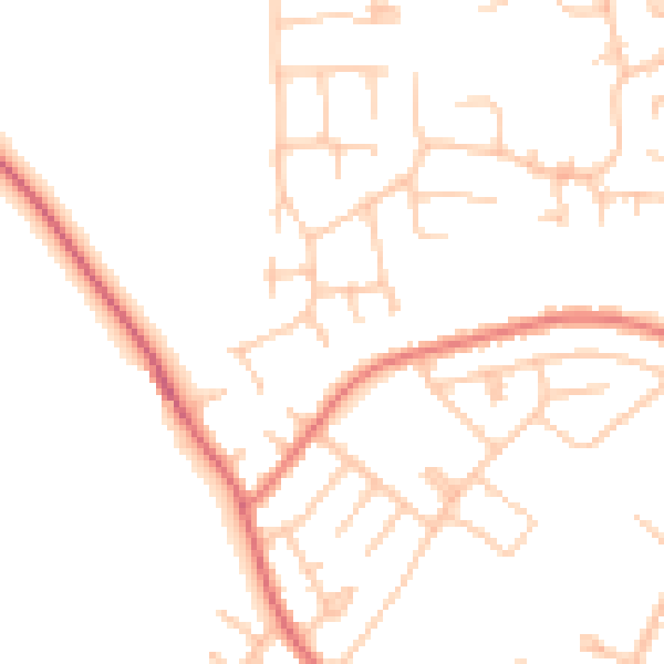 Daytime road noise heatmap for CA3 0PT