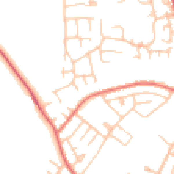 Daytime road noise heatmap for CA3 0PU
