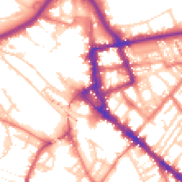 Daytime road noise heatmap for CA3 8LP