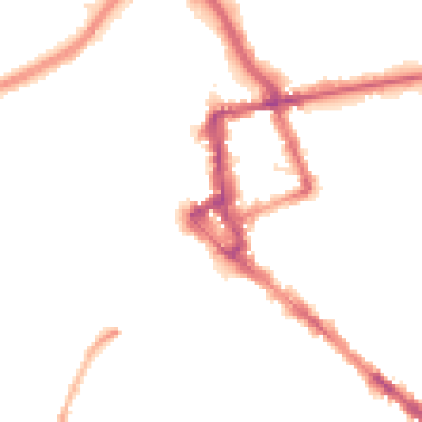 Night-time road noise heatmap for CA3 8LP
