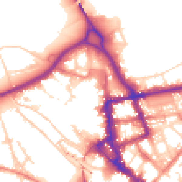 Daytime road noise heatmap for CA3 8PL