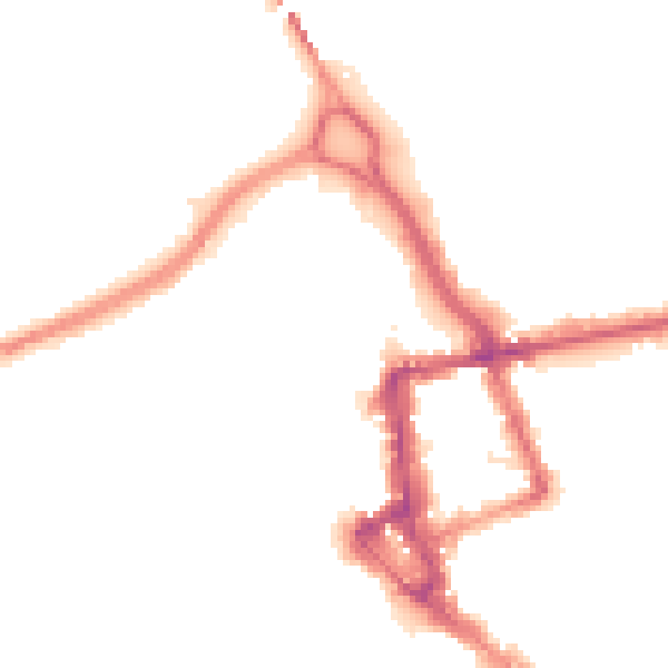 Night-time road noise heatmap for CA3 8PL