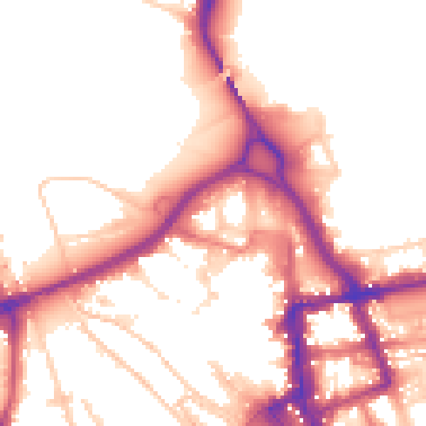 Daytime road noise heatmap for CA3 8QP