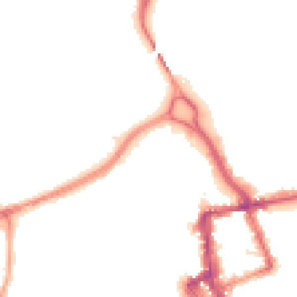 Night-time road noise heatmap for CA3 8QP