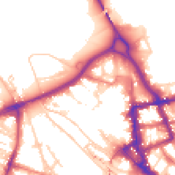 Daytime road noise heatmap for CA3 8RE