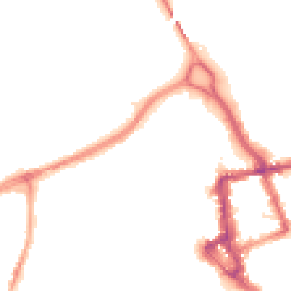 Night-time road noise heatmap for CA3 8RE