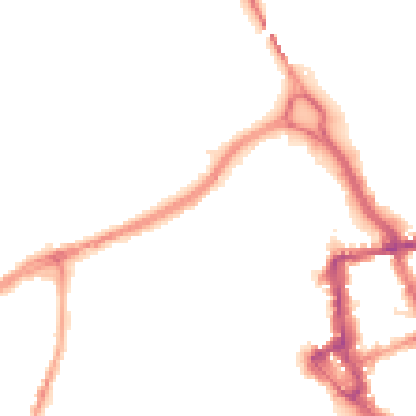 Night-time road noise heatmap for CA3 8RN