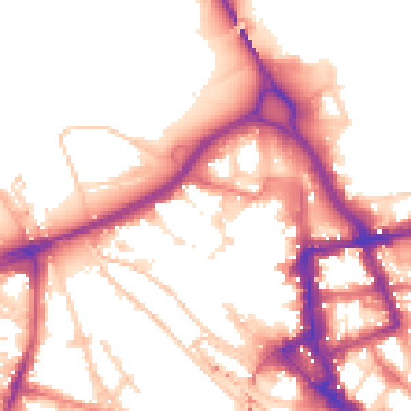 Daytime road noise heatmap for CA3 8RR