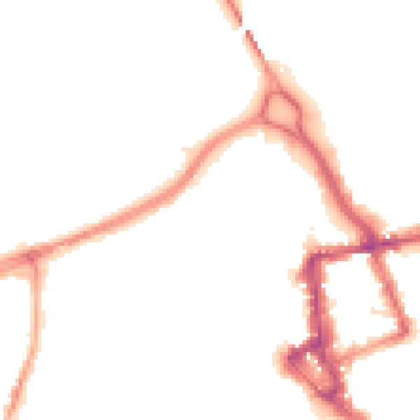 Night-time road noise heatmap for CA3 8RR