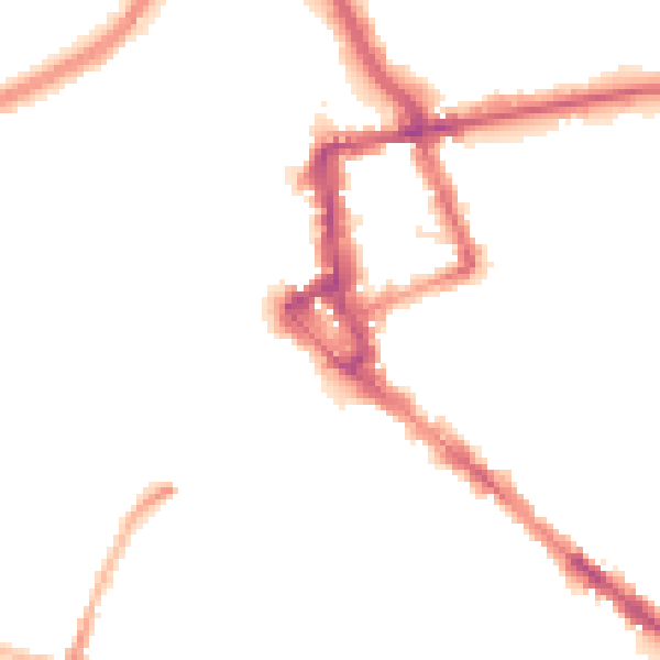 Night-time road noise heatmap for CA3 8SW