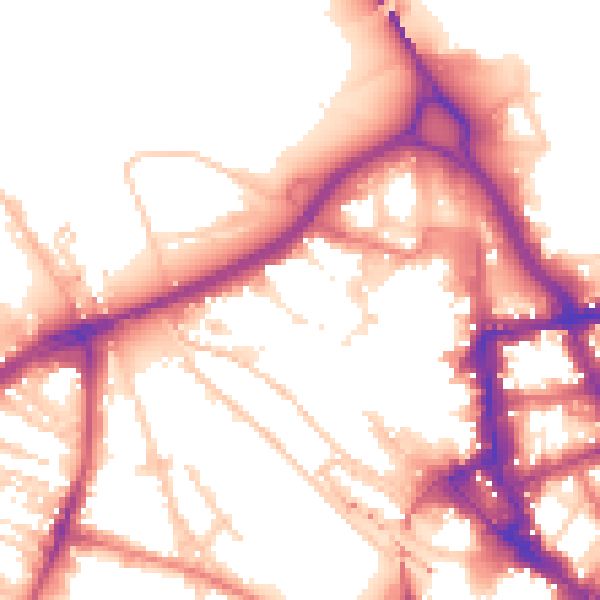 Daytime road noise heatmap for CA3 8TA