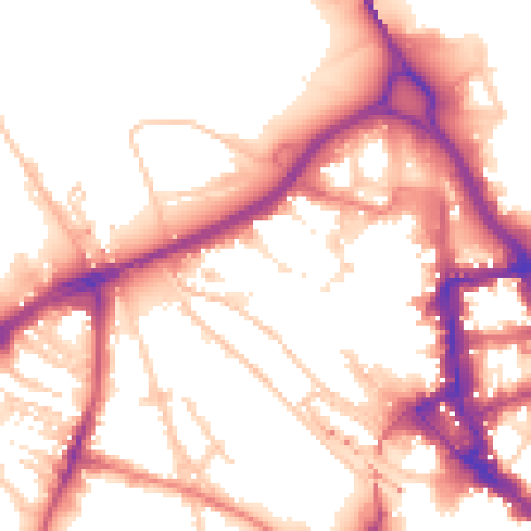 Daytime road noise heatmap for CA3 8TP