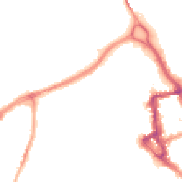 Night-time road noise heatmap for CA3 8TP