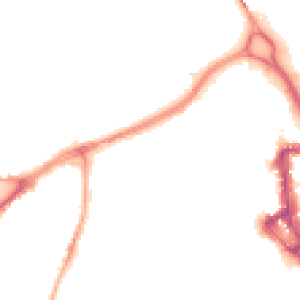 Night-time road noise heatmap for CA3 8TX
