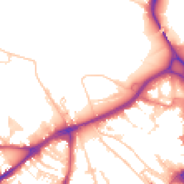 Daytime road noise heatmap for CA3 8UR