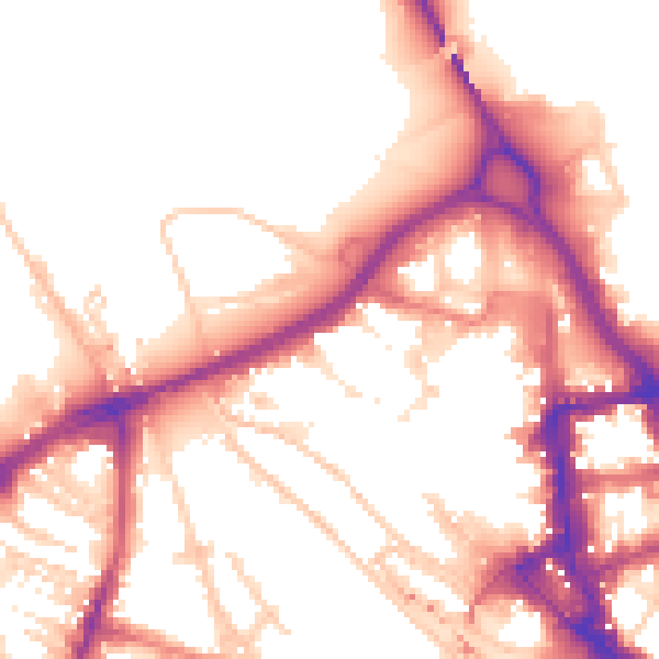 Daytime road noise heatmap for CA3 8UU