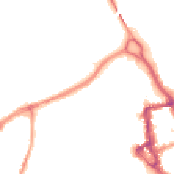 Night-time road noise heatmap for CA3 8UU